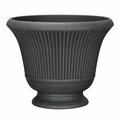 L&G Solutions 12.9 in. H X 16 in. D Polyresin Pedestal Urn Planter Charcoal PVE8016TKI